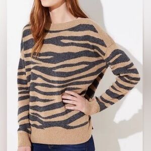 Tiger striped sweater in size medium. Loft brand.